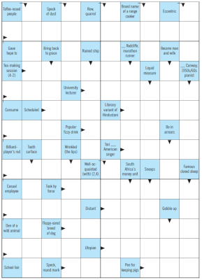 Exemplo de palavra cruzada estilo Arroword, fornecido pelo site puzzler.com