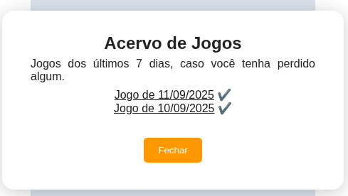 Caça-Palavras, por Caio Amaral - Acervo/Histórico de jogos